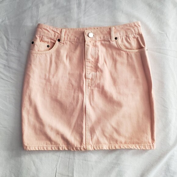 Peach Denim Skirt [ASOS] [Size 8] - Picture 3 of 5